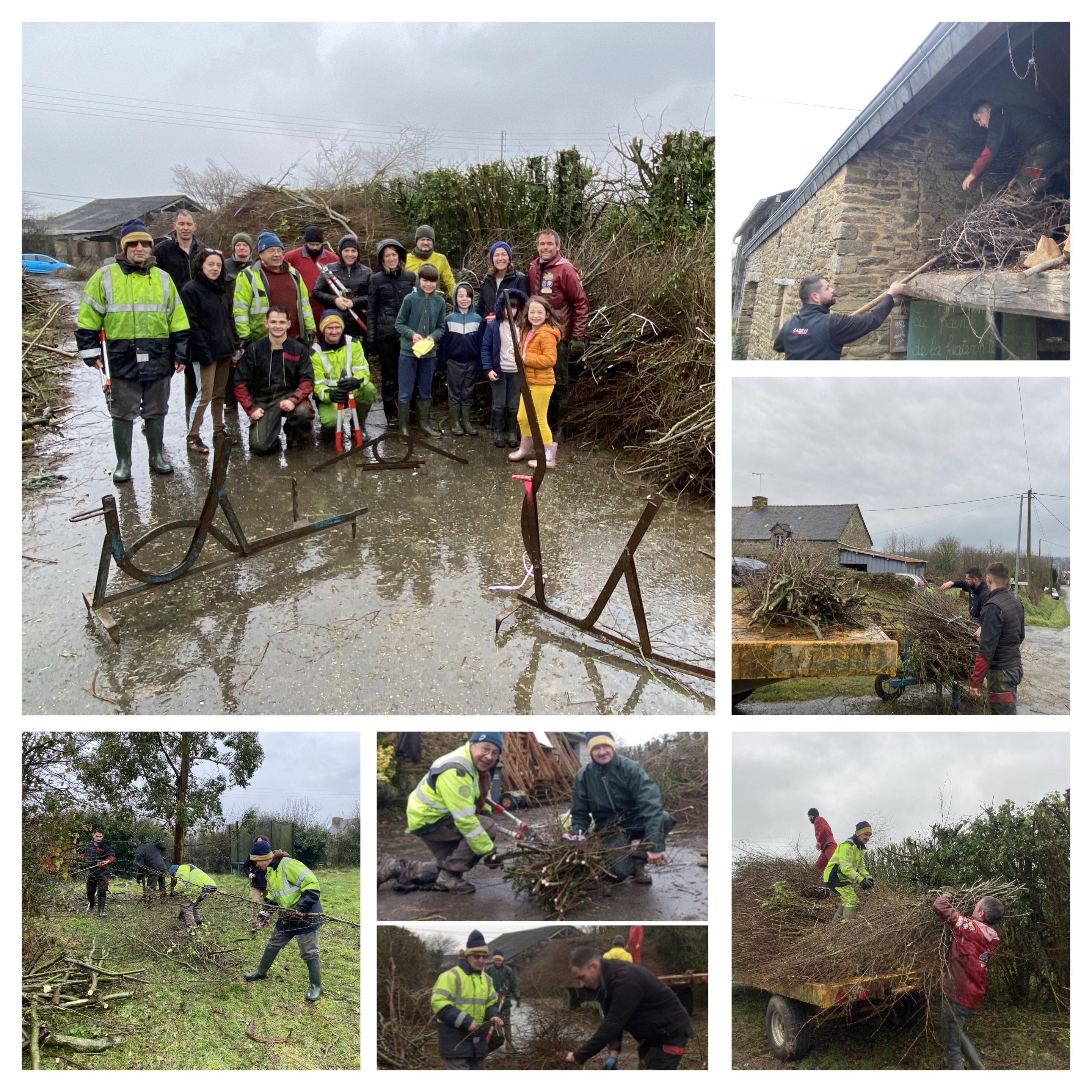 Gausson, Plouguenast-Langast : des corvées de fagots inter&nbsp;associatives