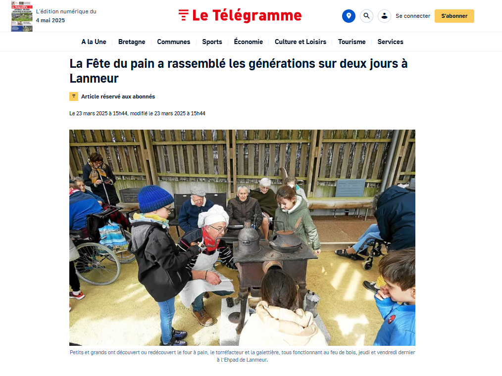 La Fête du pain a rassemblé les générations sur deux jours à&nbsp;Lanmeur