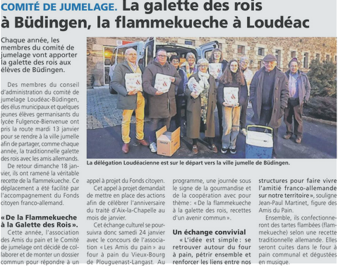 La galette des rois à Büdingen, la flam­me­kueche à Lou­déac (Le Courrier&nbsp;Indépendant)